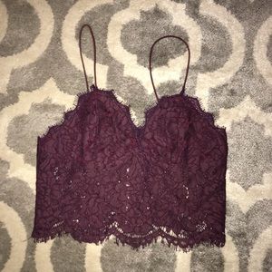 laced crop top